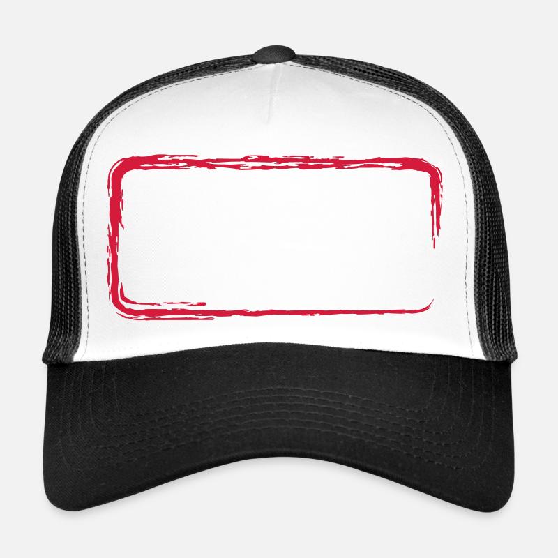 Rahmen_01 - Casquette trucker  - blanc/noir
