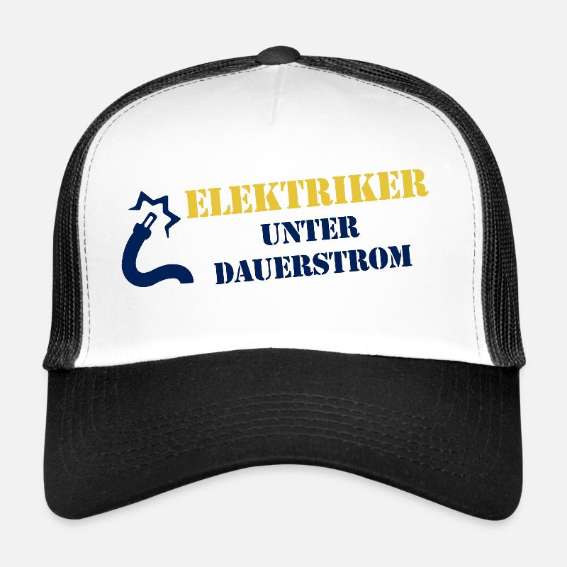 Electrician under continuous current - Trucker Cap - white/black
