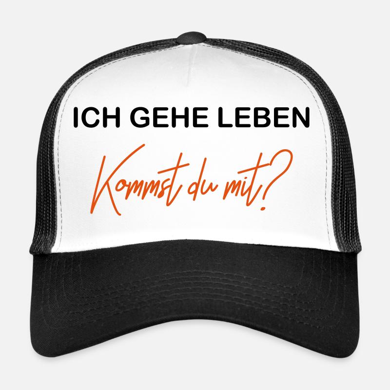 Leben - Trucker Cap - Weiß/Schwarz