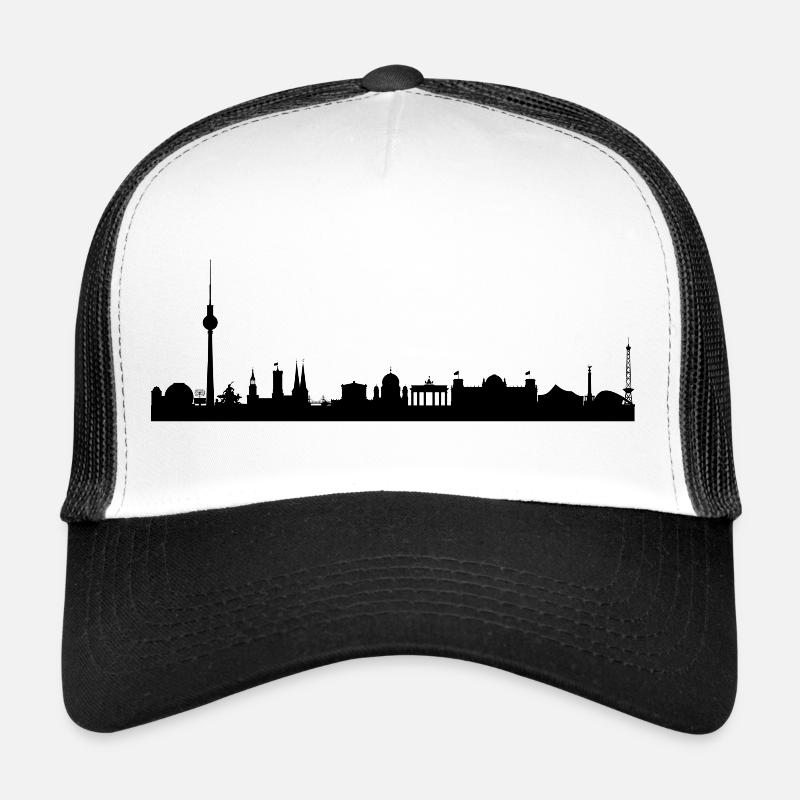 Skyline Berlin Brandenburg Gate Germany - Trucker Cap - white/black