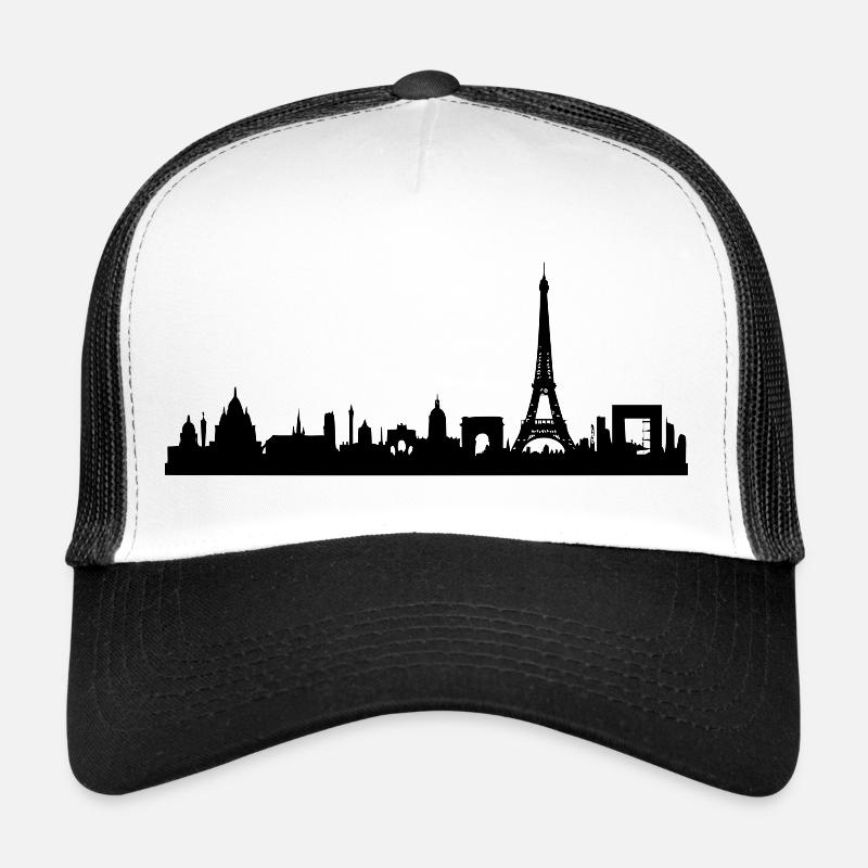 Skyline Paris Eiffel tower France - Trucker Cap - white/black