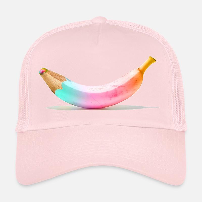 crayon de couleur banane Casquette trucker 