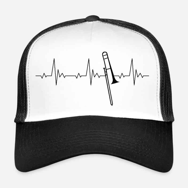 Trombone heartbeat frequency pulse ECG Trucker Cap