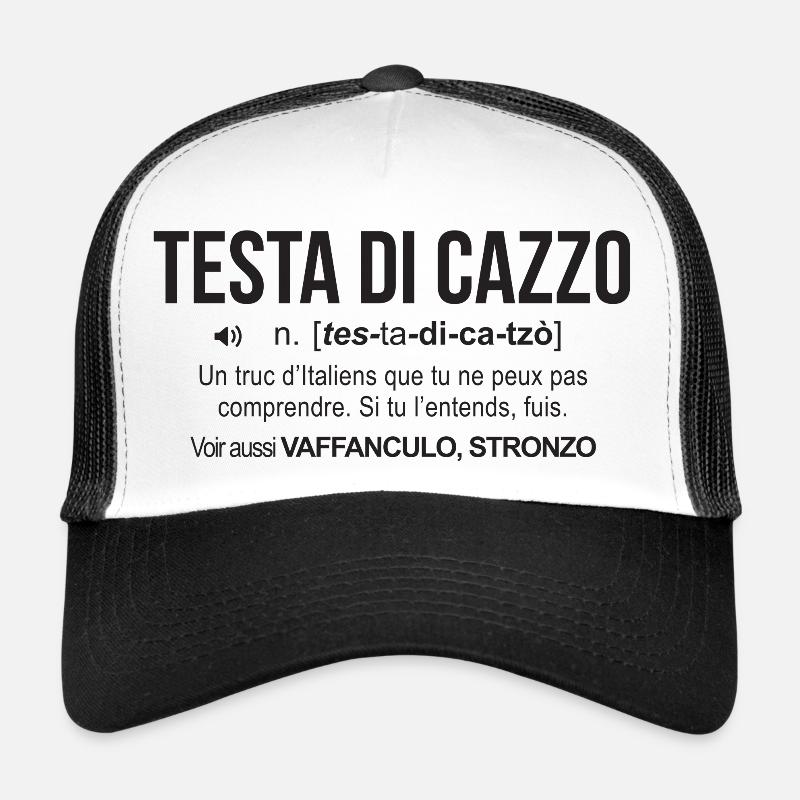 testa di cazzo definition - Casquette trucker  - blanc/noir