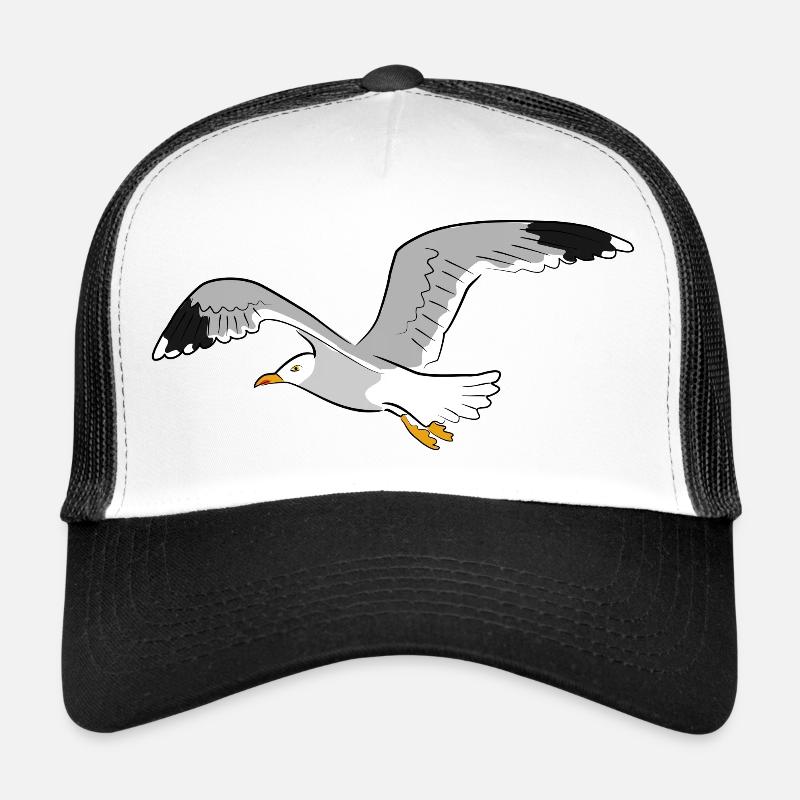 mouette - Casquette trucker  - blanc/noir