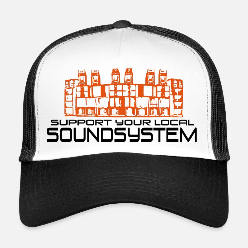 support your local soundsystem - Casquette trucker  - blanc/noir