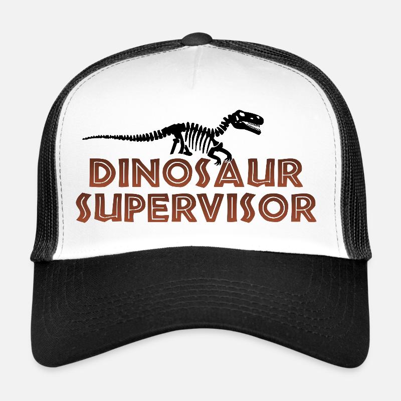 Dinosaur Supervisor - Trucker Cap - Weiß/Schwarz