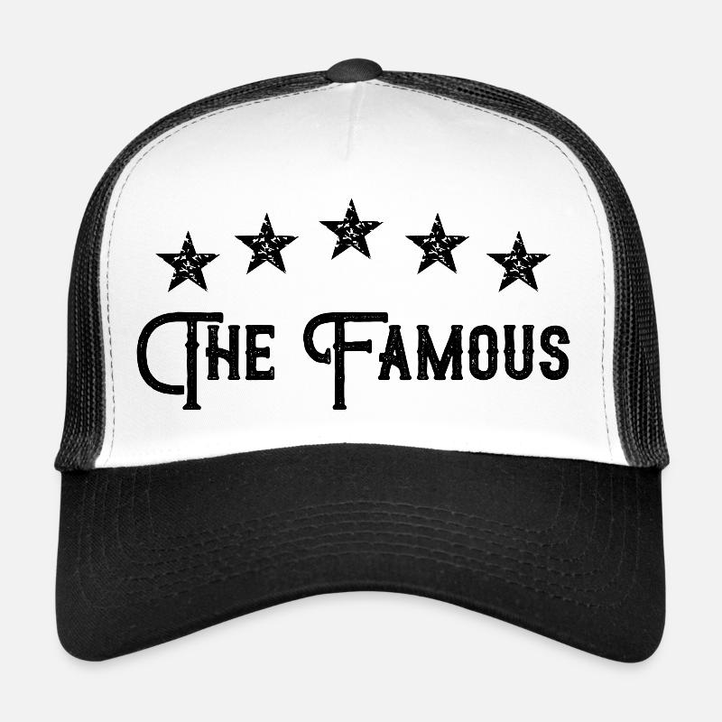 Le célèbre - Design 6 - Casquette trucker  - blanc/noir