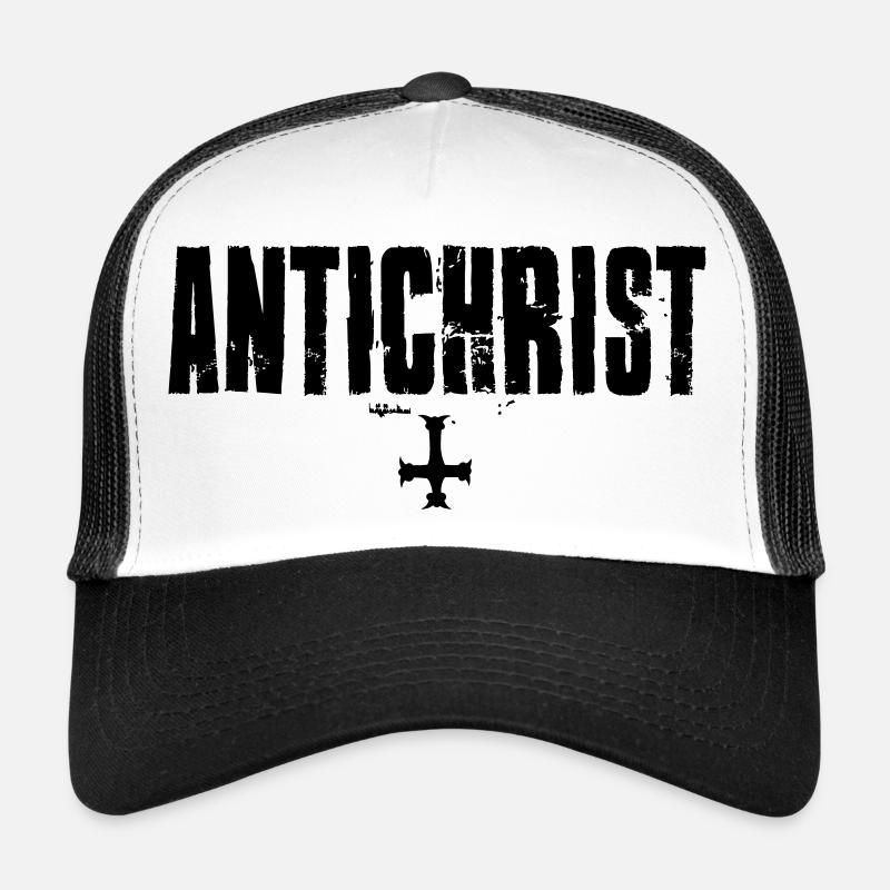 Antichrist Lucifer 666 - Casquette trucker - blanc/noir