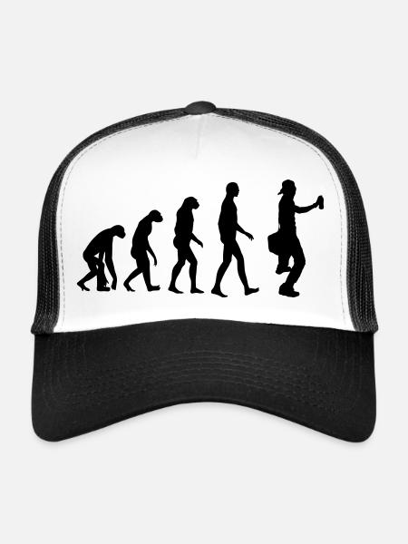 Graffiti / Tag / Writer / Street Art - Casquette trucker  - blanc/noir - Devant