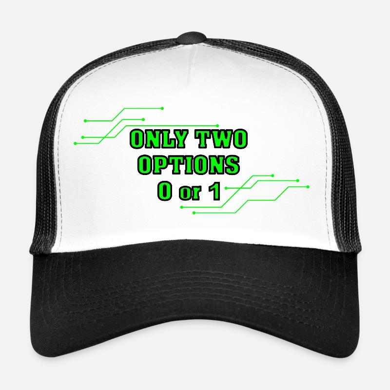 informatique - Casquette trucker  - blanc/noir