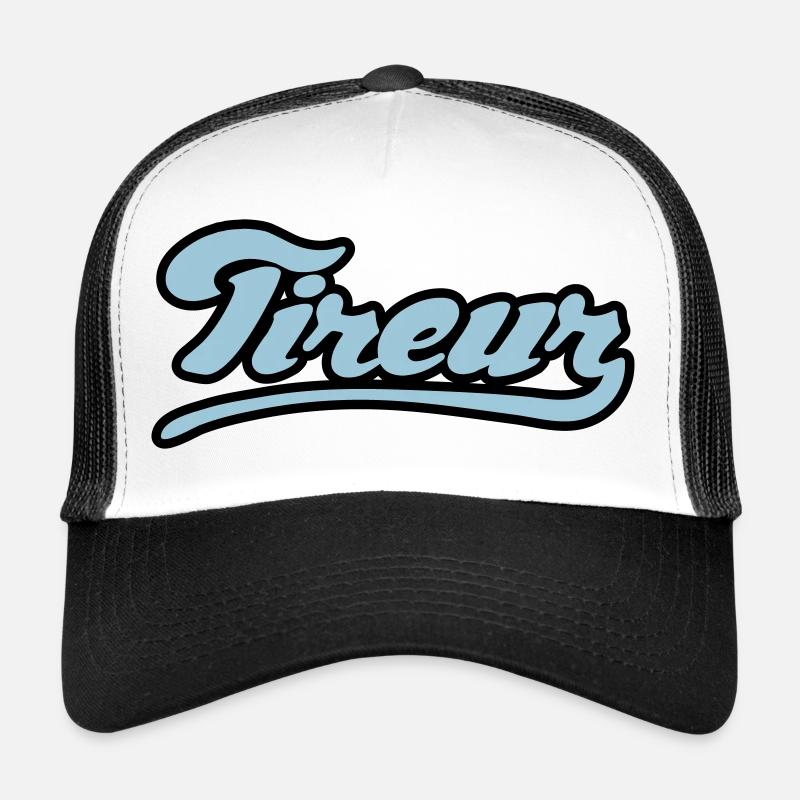 Tireur pétanque flex - Casquette trucker - blanc/noir