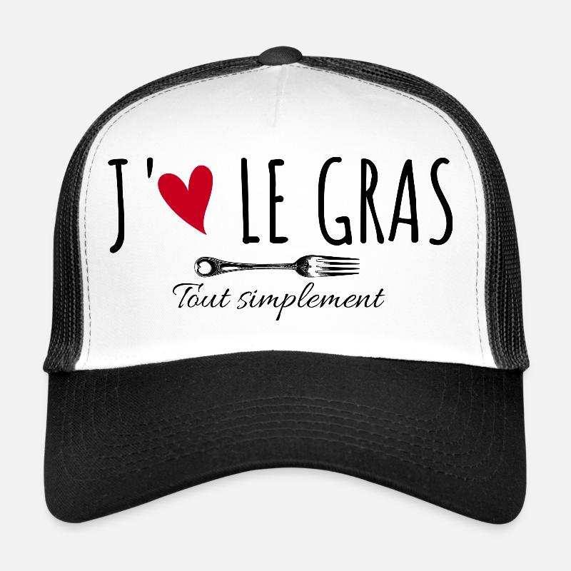 J'aime le gras tout simplement Casquette trucker 