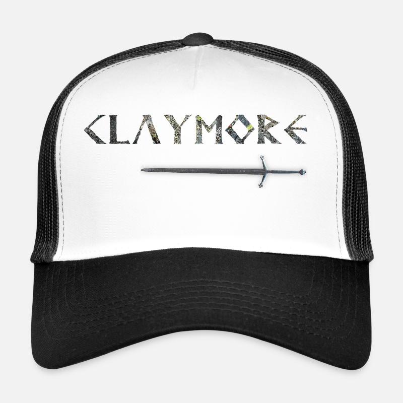 Épée Claymore - Casquette trucker  - blanc/noir