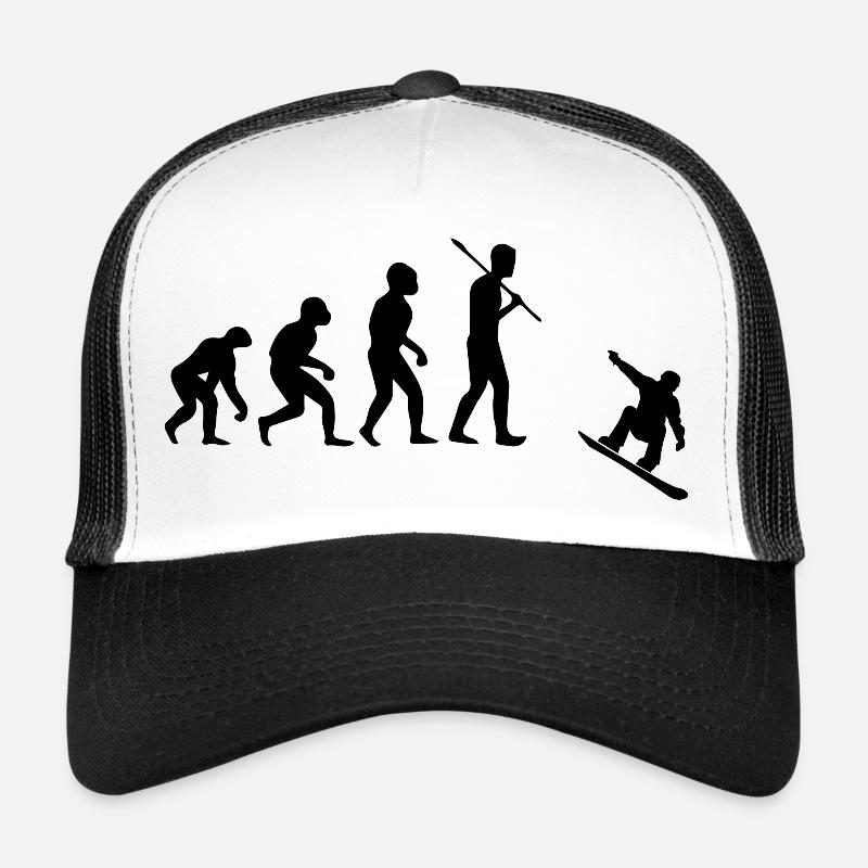 Snowboard Snowboarder - Trucker Cap - Weiß/Schwarz