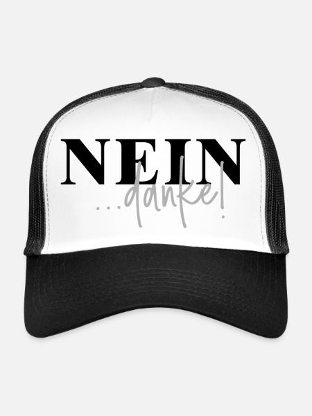 Nein danke - Trucker Cap - Weiß/Schwarz