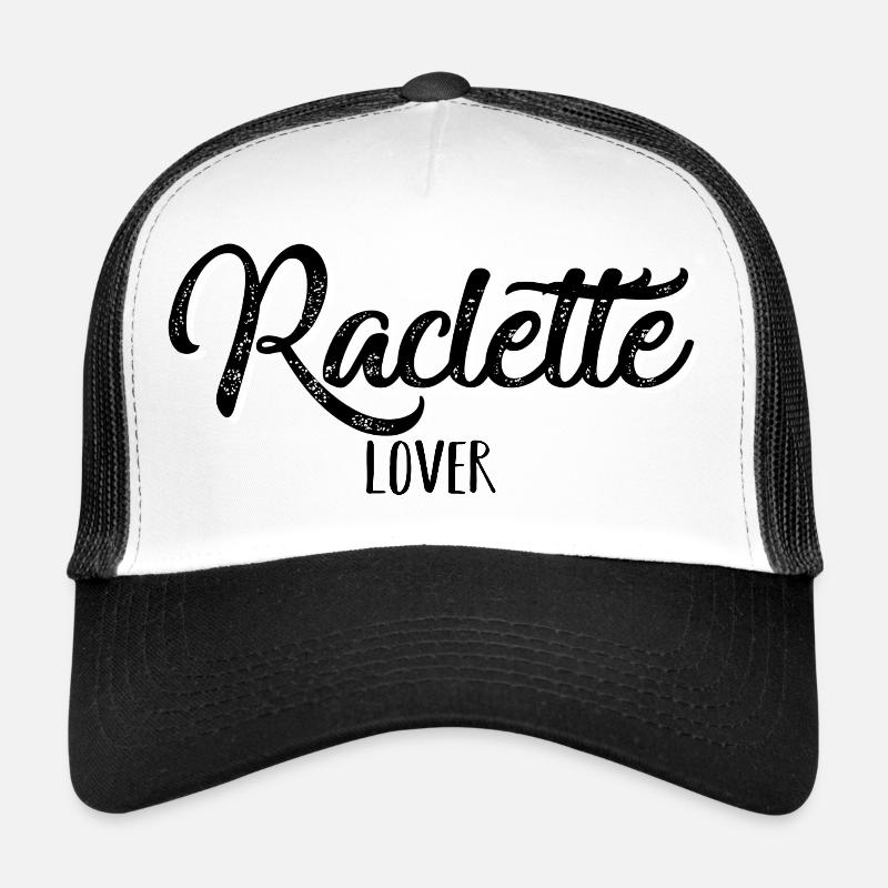 Raclette Lover noir Casquette trucker 