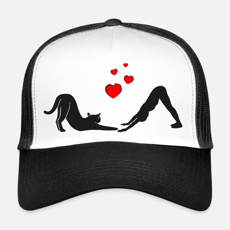 Chat - Casquette trucker - blanc/noir