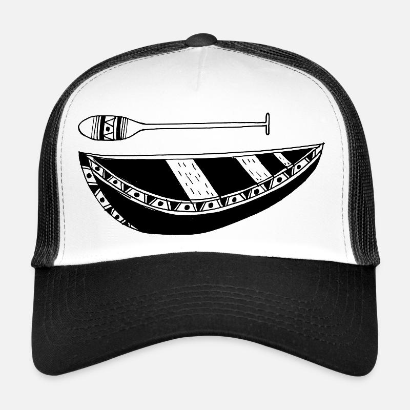 Kanu und Kajak Souvenir und Geschenk - Trucker Cap - Weiß/Schwarz