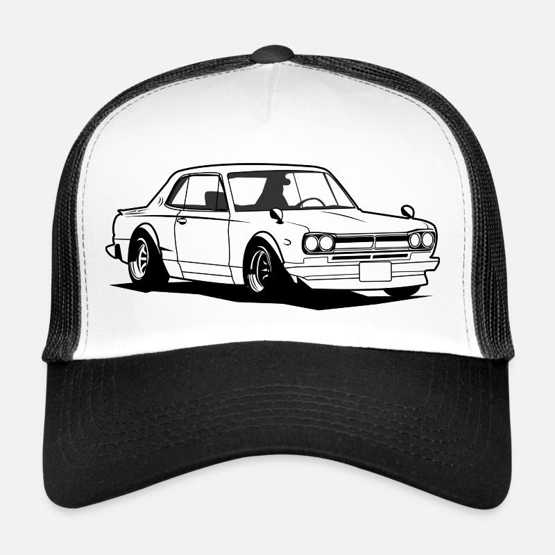 Cooler Oldtimer! - Trucker Cap - Weiß/Schwarz
