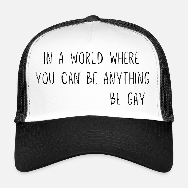Funny design for gay rights - Trucker Cap - white/black
