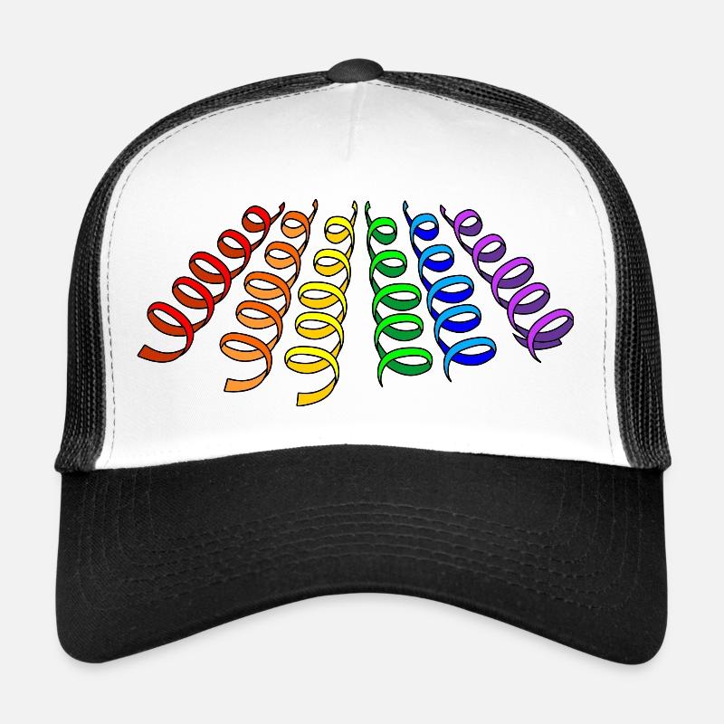 Girlanden Regenbogen - Trucker Cap - Weiß/Schwarz