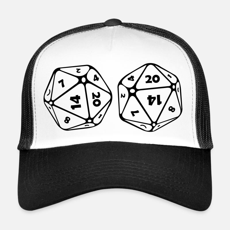 Würfel - Trucker Cap - Weiß/Schwarz