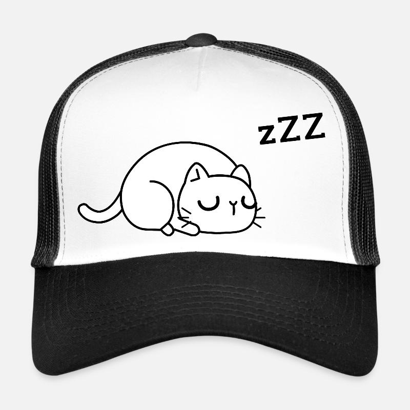 tired cat Trucker Cap