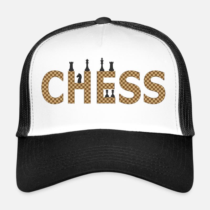 Echecs à la silhouette contrastée Casquette trucker 