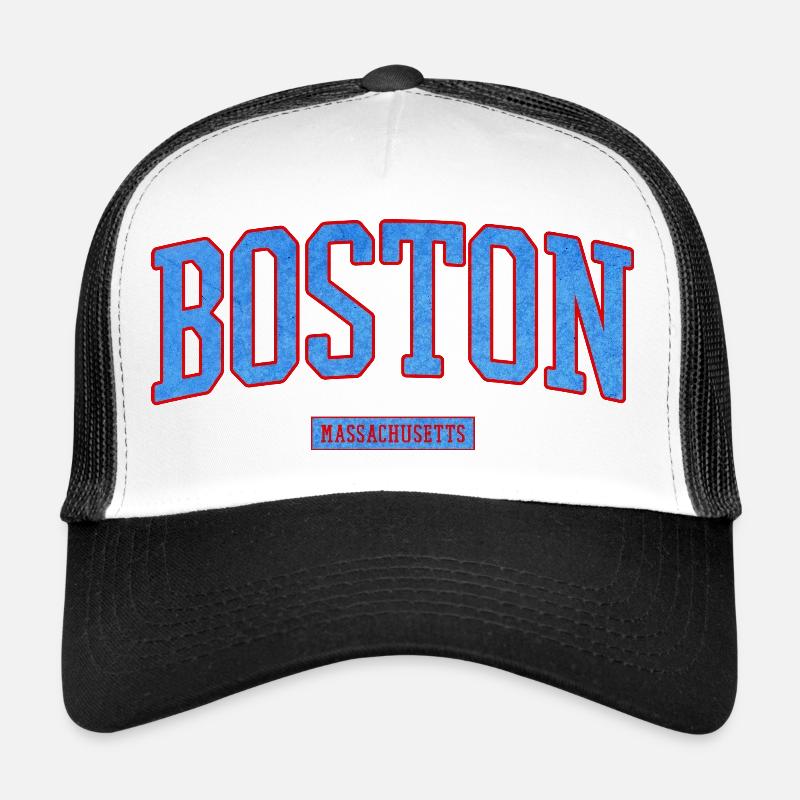 Boston Stadt Pride Emblem - Trucker Cap - Weiß/Schwarz