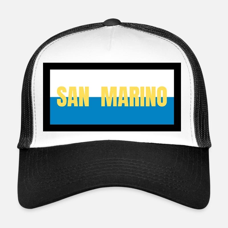 Couleurs du drapeau de Saint-Marin Casquette trucker 