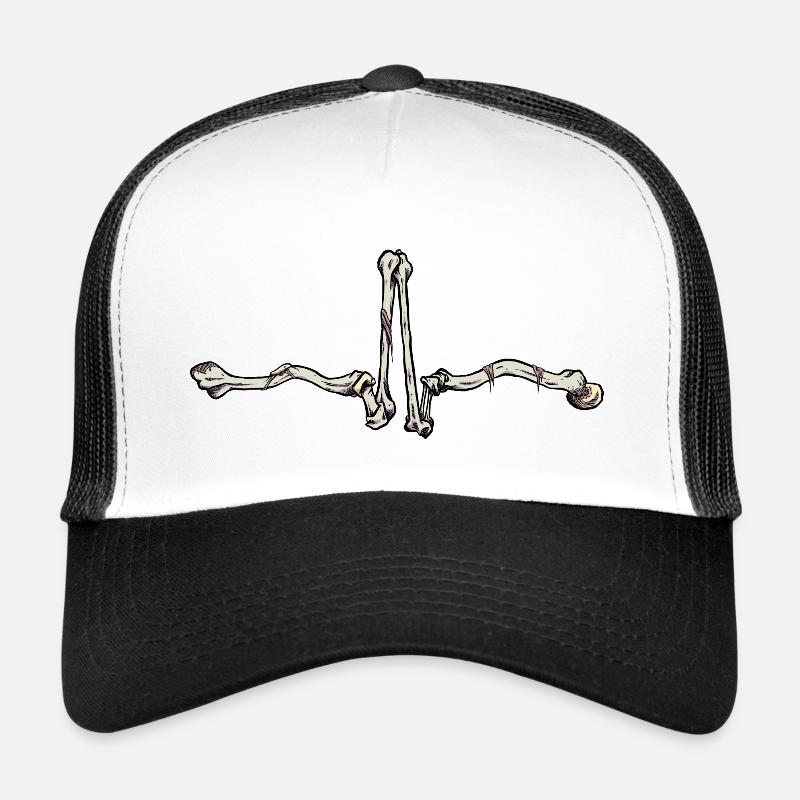 ECG osseux Casquette trucker 