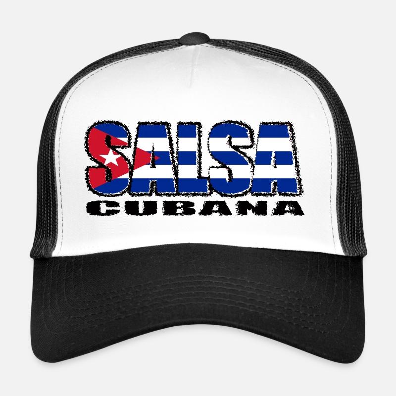 Salsa cubana - Casquette trucker  - blanc/noir