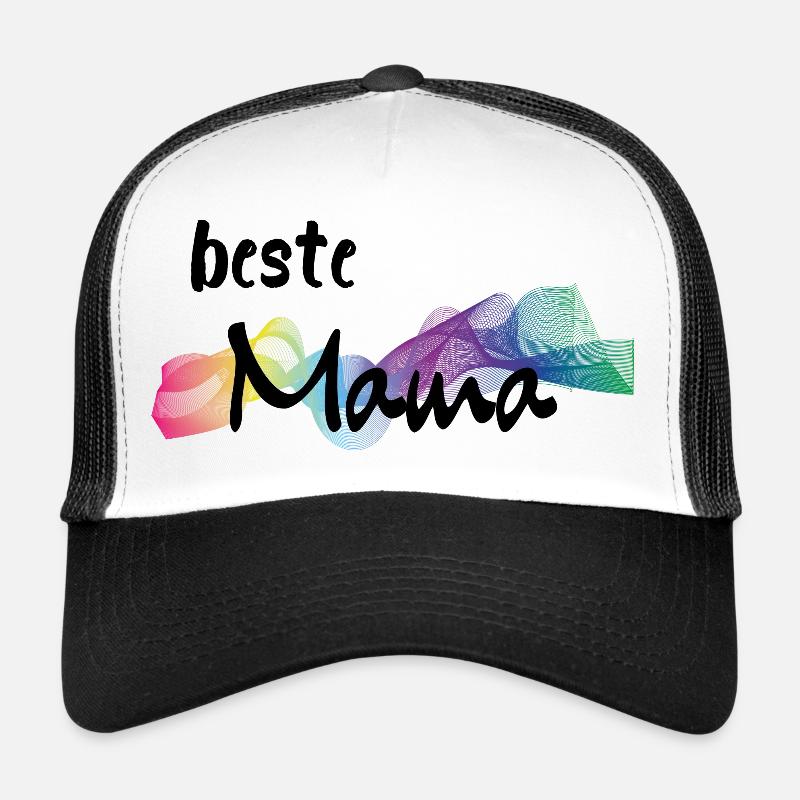 Beste Mama - best mummy - Trucker Cap - Weiß/Schwarz