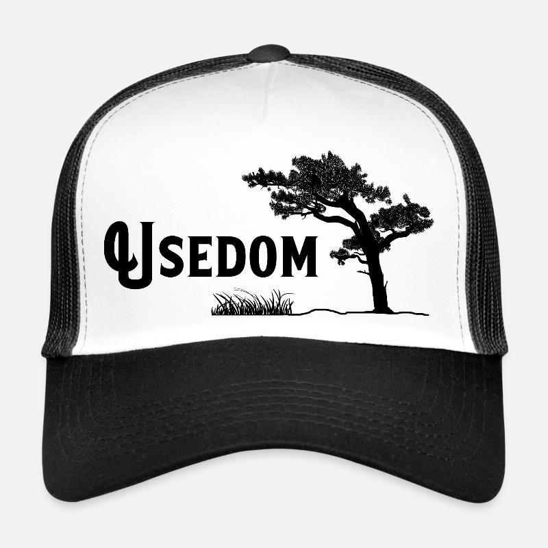 Usedom, perle de la mer Baltique - Casquette trucker  - blanc/noir