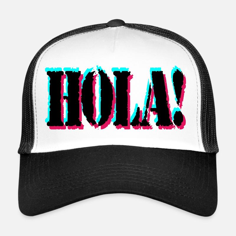 Hello - Trucker Cap - white/black