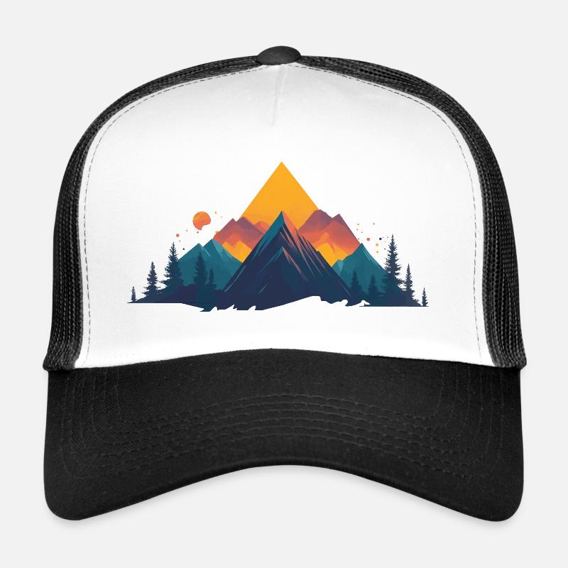 Montagnes en couleur Casquette trucker 