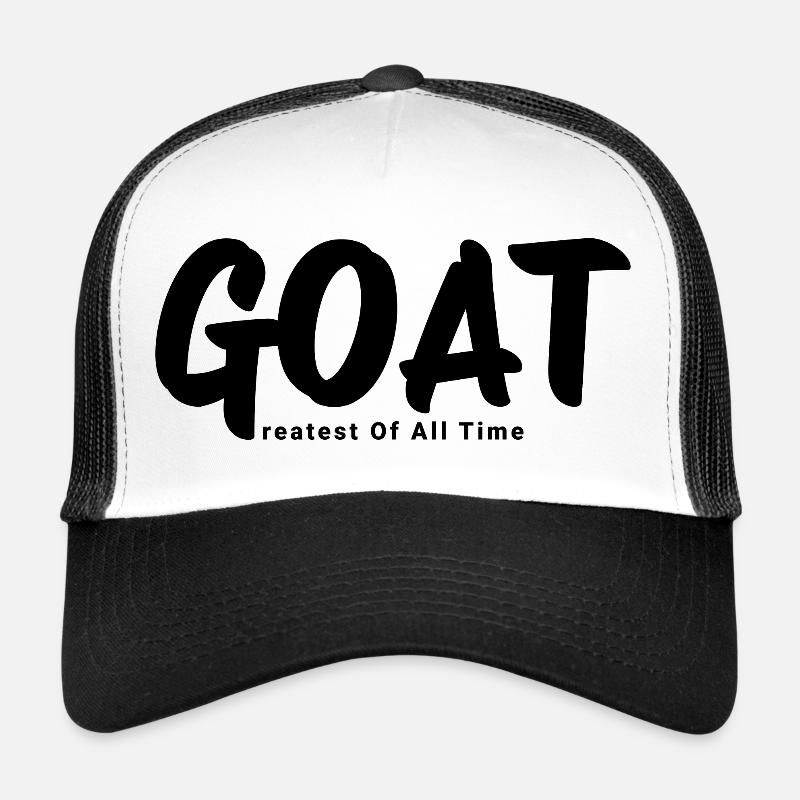 The GOAT - Casquette trucker  - blanc/noir