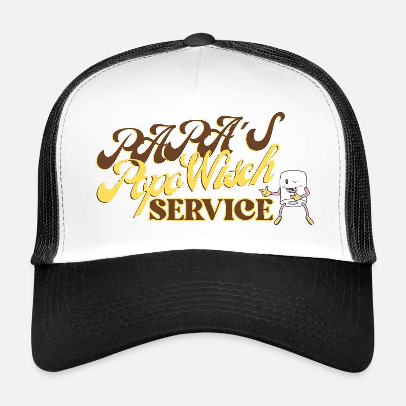 PAPA's PopoWisch Service - Trucker Cap - white/black