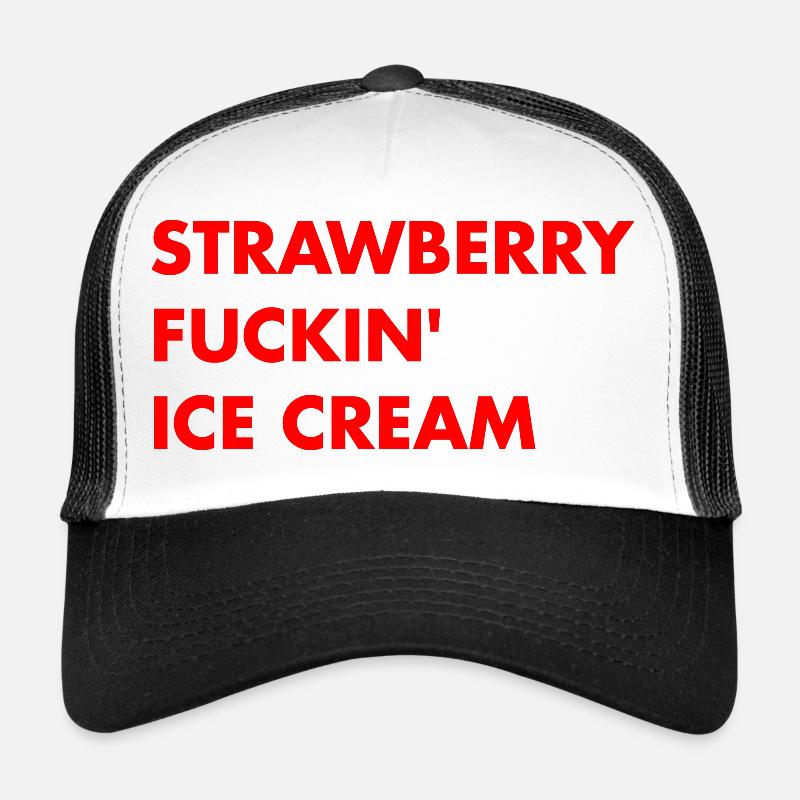 Erdbeer Eis - roter Schriftzug Trucker Cap