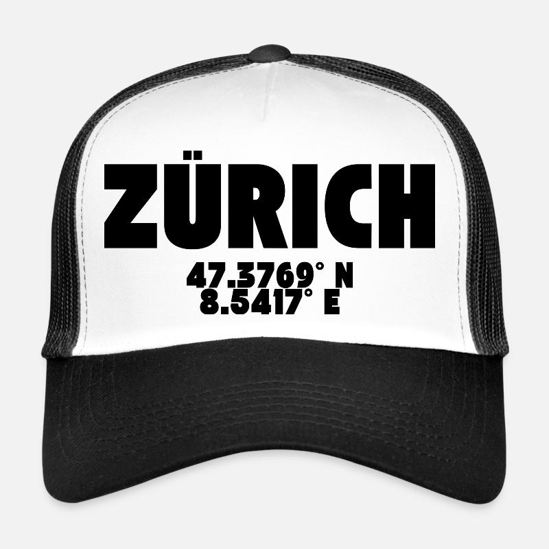 Zurich - Design avec coordonnées Casquette trucker 