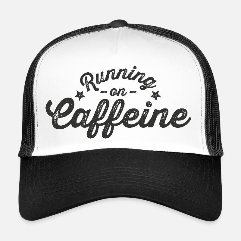 Running on Caffeine Schriftzug Trucker Cap