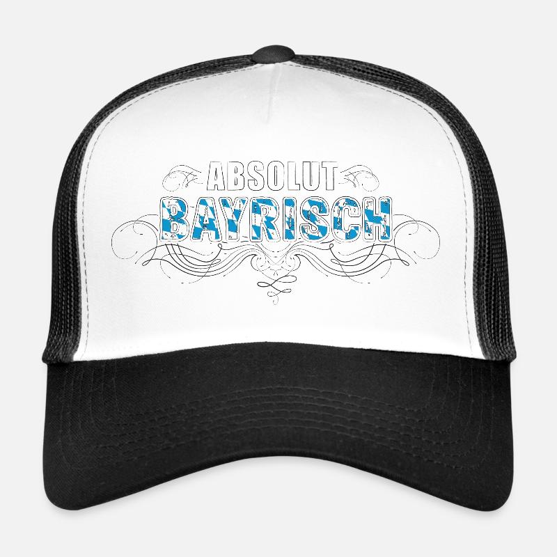 ABSOLUT BAYRISCH - TOP DESIGN - Trucker Cap - Weiß/Schwarz
