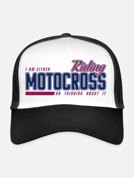 Riding Motocross - MX Riding - Trucker Cap - white/black - Front