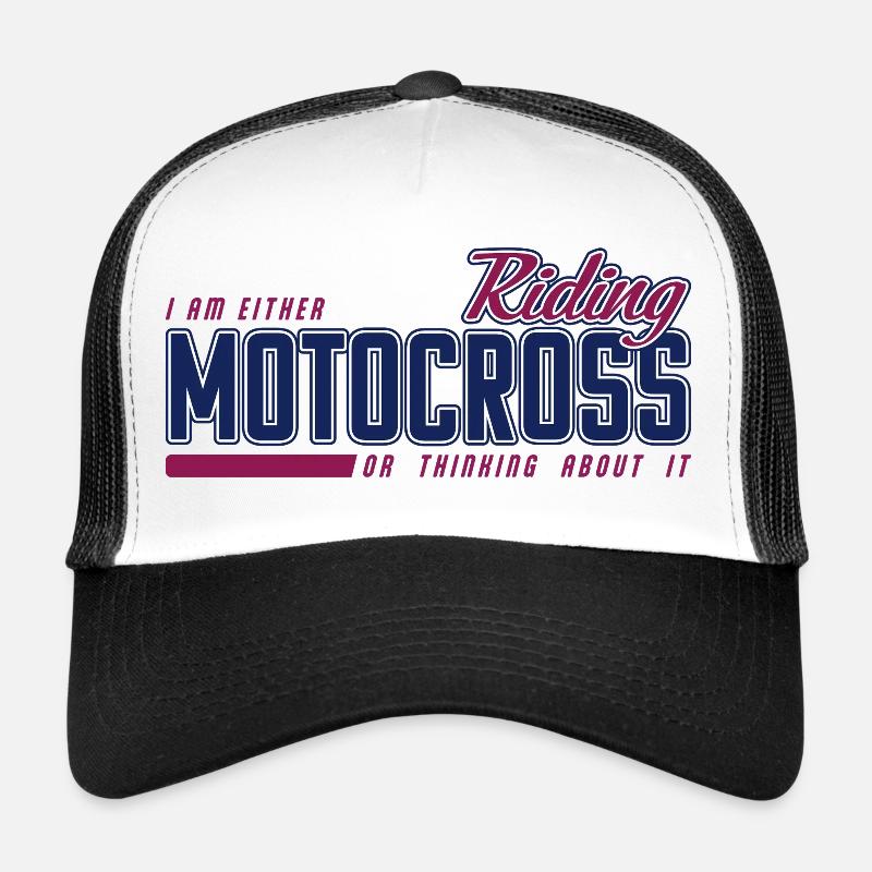 Riding Motocross - MX Riding - Trucker Cap - white/black
