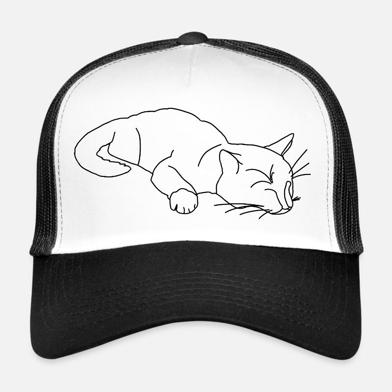 Croquis du chat endormi Casquette trucker 