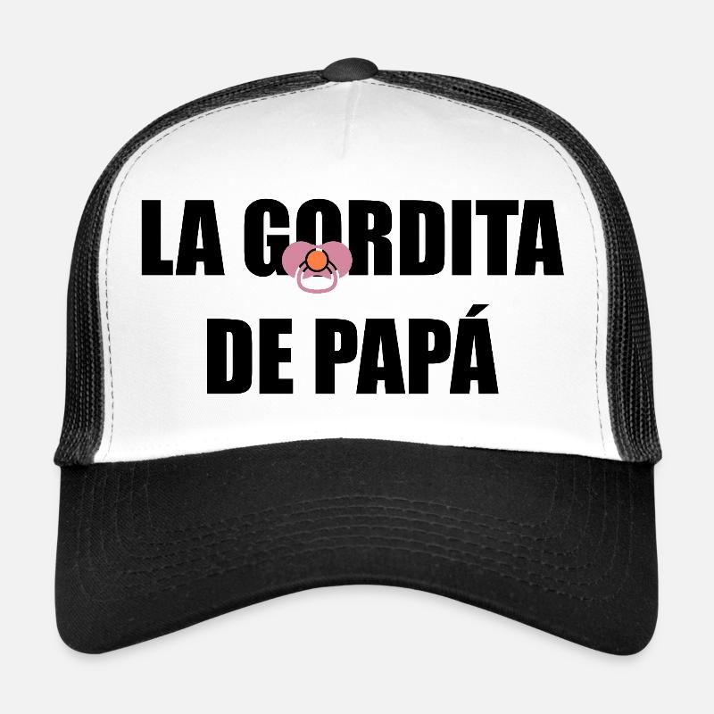 Papas Molliger in SCHWARZ - Trucker Cap - Weiß/Schwarz