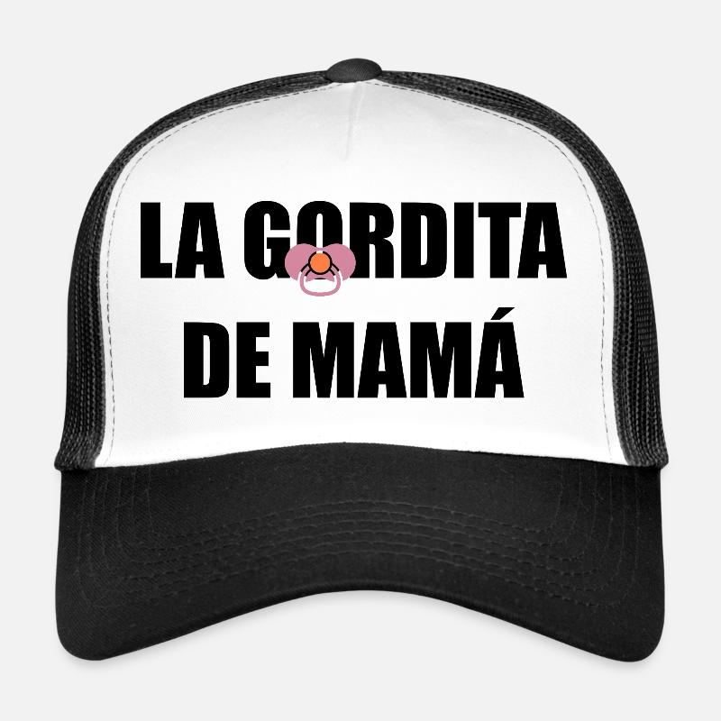 Mamas Molliger in SCHWARZ - Trucker Cap - Weiß/Schwarz