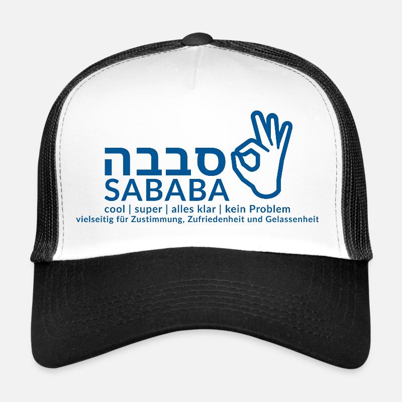 Sababa - Casquette trucker - blanc/noir