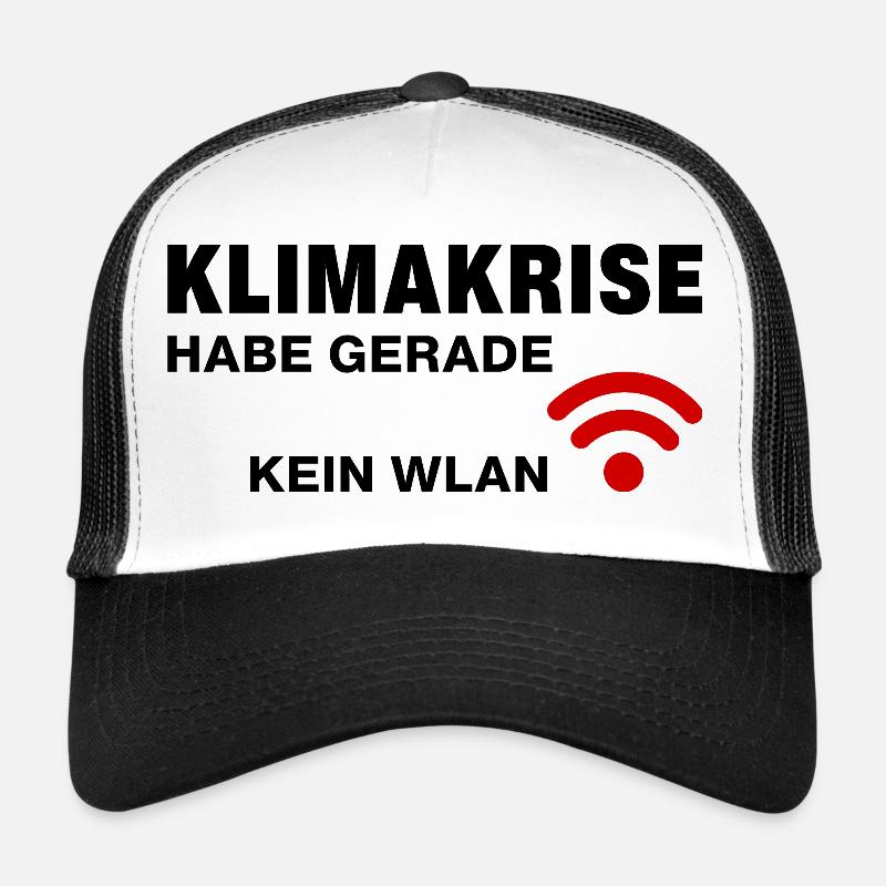 Klimakrise - habe gerade kein WLAN - Trucker Cap - Weiß/Schwarz